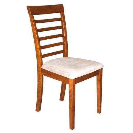 Wooden Imports Furniture Llc Wooden Imports PBL03-CC-SABR 2 Picasso Chair with Cushion Seat - Saddle Brown MLC-SBR-C